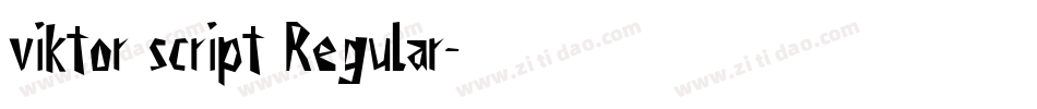 viktor script Regular字体转换